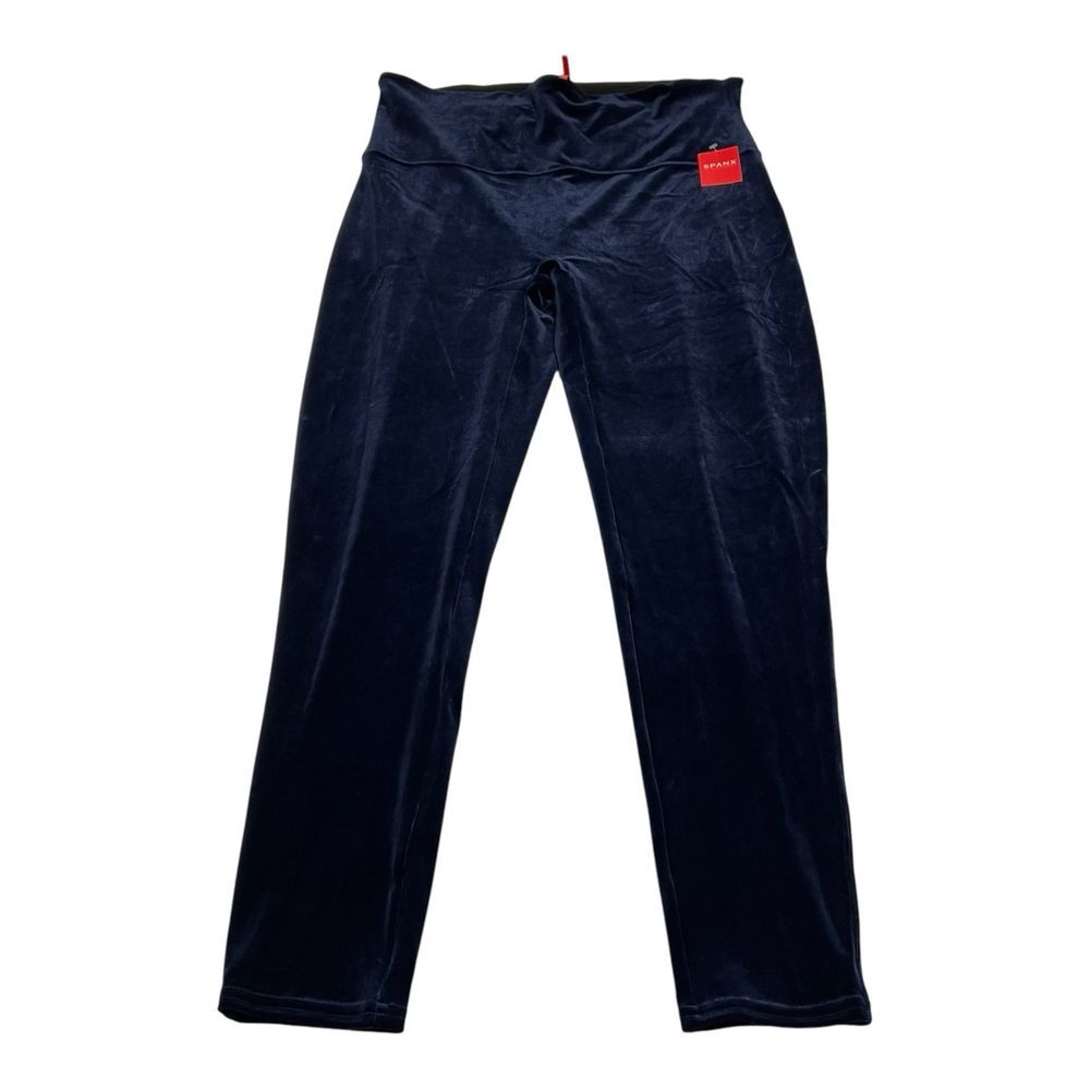 SPANX By Sara Blakely Women's Navy Blue Velvet Leggings Size 3X/3TG (A294512)NWT